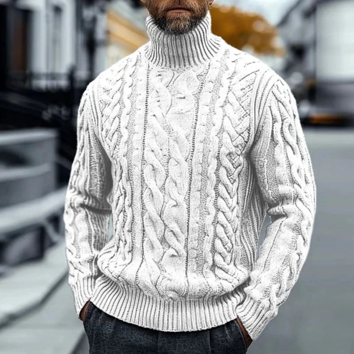 DOMINIK™ I Maglione elegante a collo alto