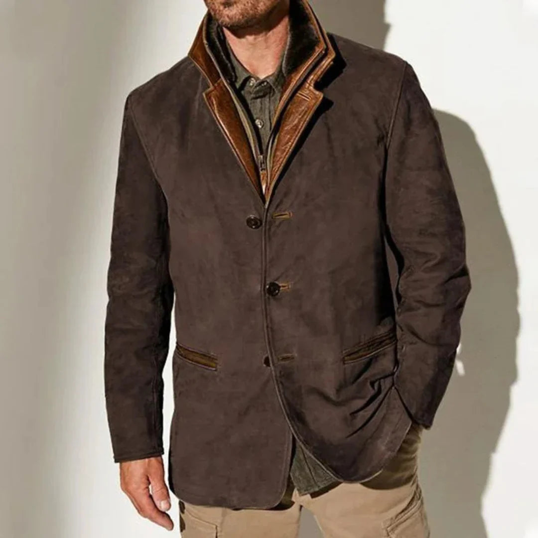 ANGELO™ | Giacca da uomo autunnale in tessuto scamosciato