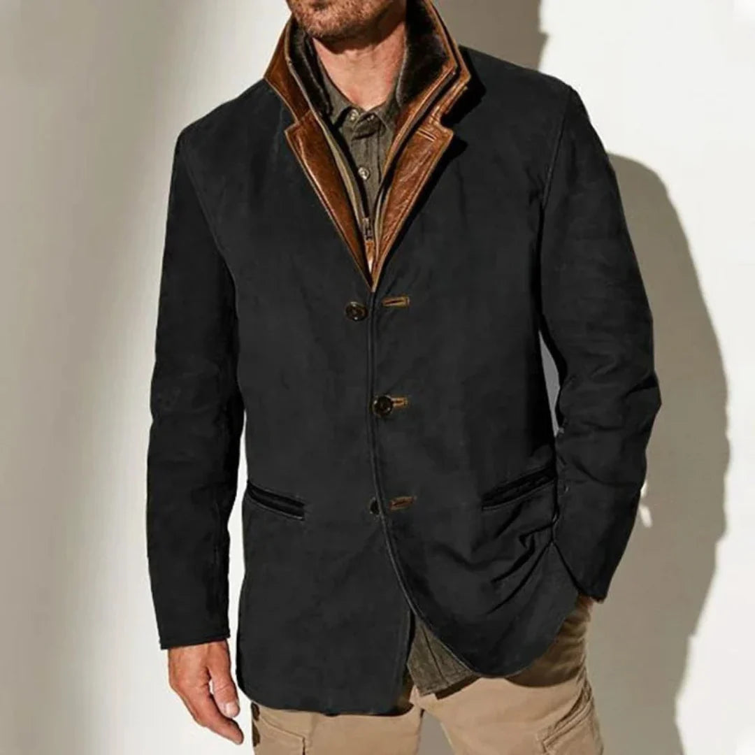 ANGELO™ | Giacca da uomo autunnale in tessuto scamosciato