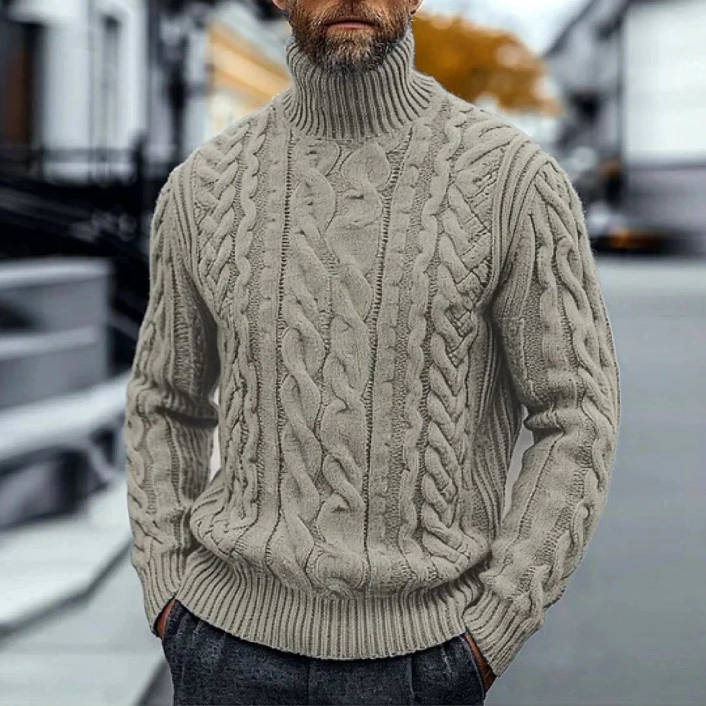 DOMINIK™ I Maglione elegante a collo alto