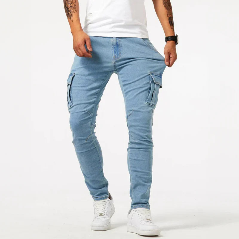TOM™ | Jeans Elasticizzati con tasche funzionali per l'Uomo Moderno