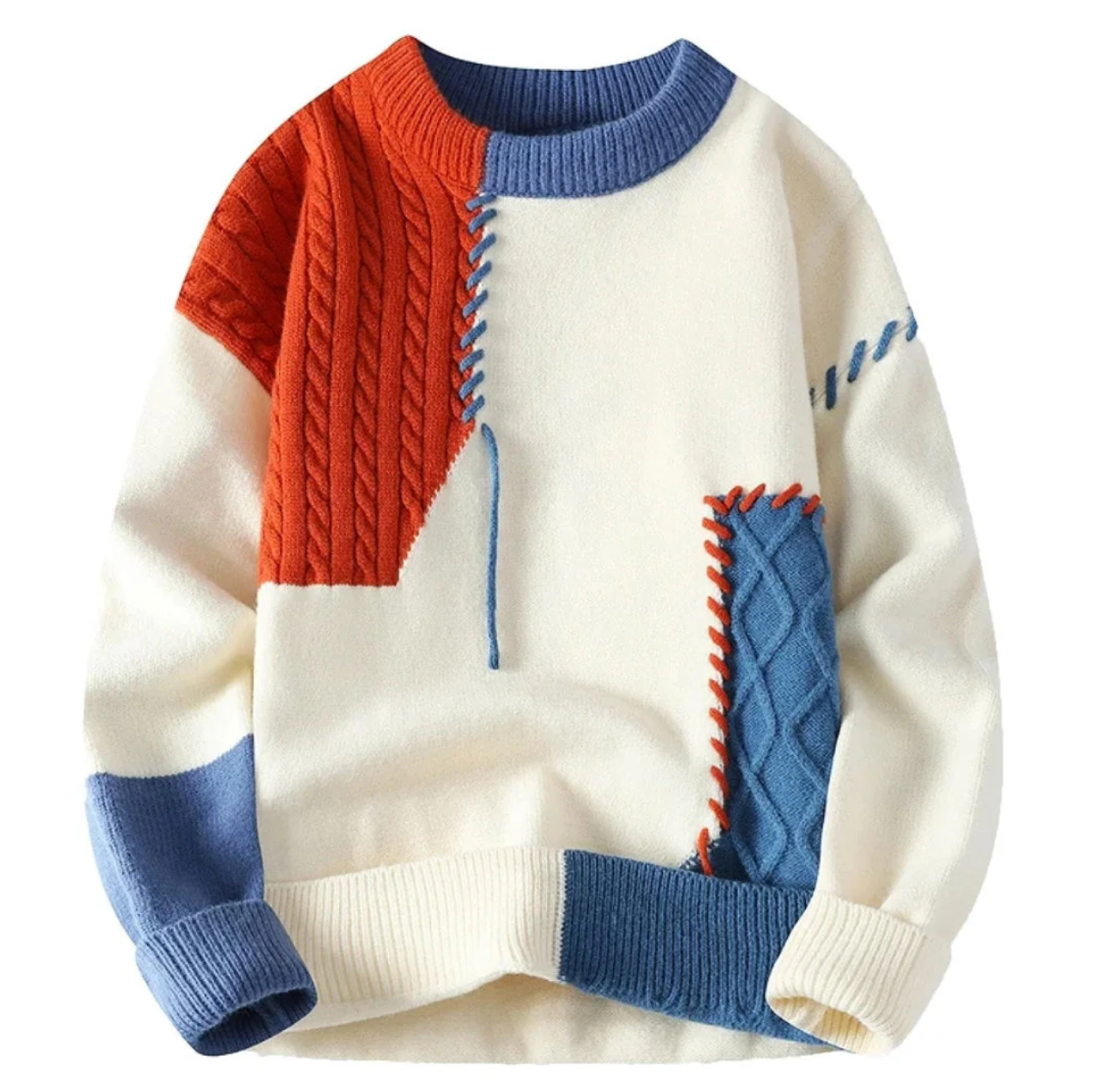 CALDO ELEGANTE | Pullover in Patchwork di Lusso