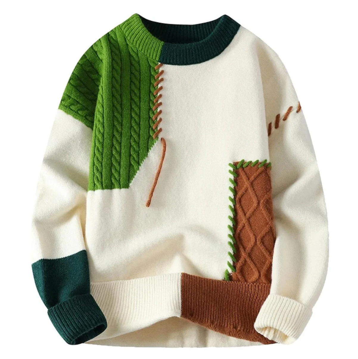 CALDO ELEGANTE | Pullover in Patchwork di Lusso