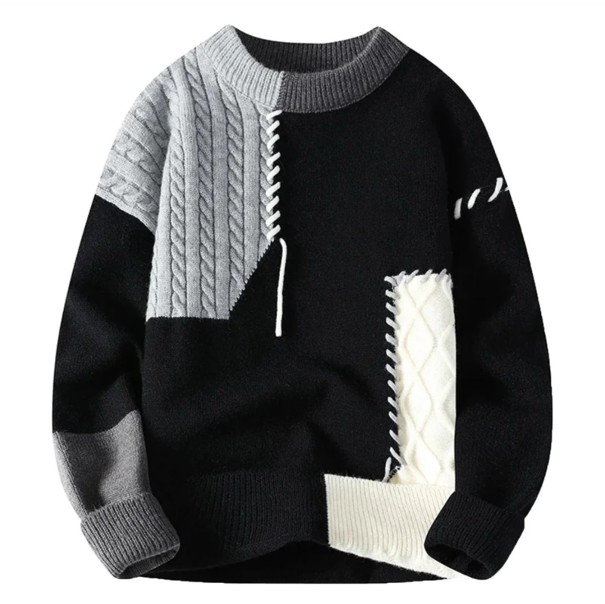 CALDO ELEGANTE | Pullover in Patchwork di Lusso