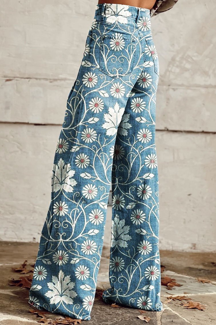 BOHO VIBES | Vintage-Inspired Wide-Leg Trousers
