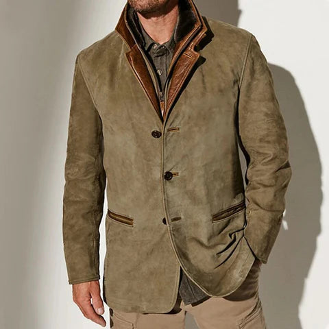 ANGELO™ | Giacca da uomo autunnale in tessuto scamosciato