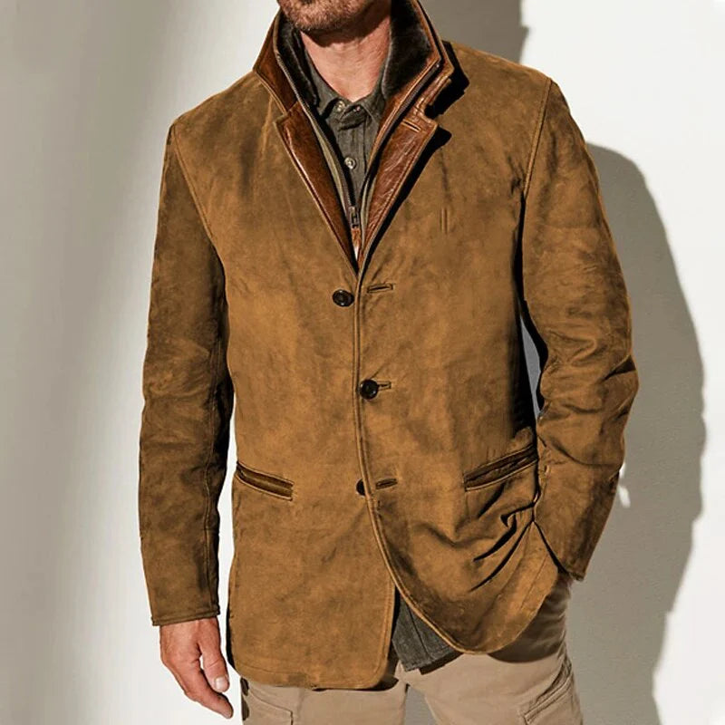 ANGELO™ | Giacca da uomo autunnale in tessuto scamosciato