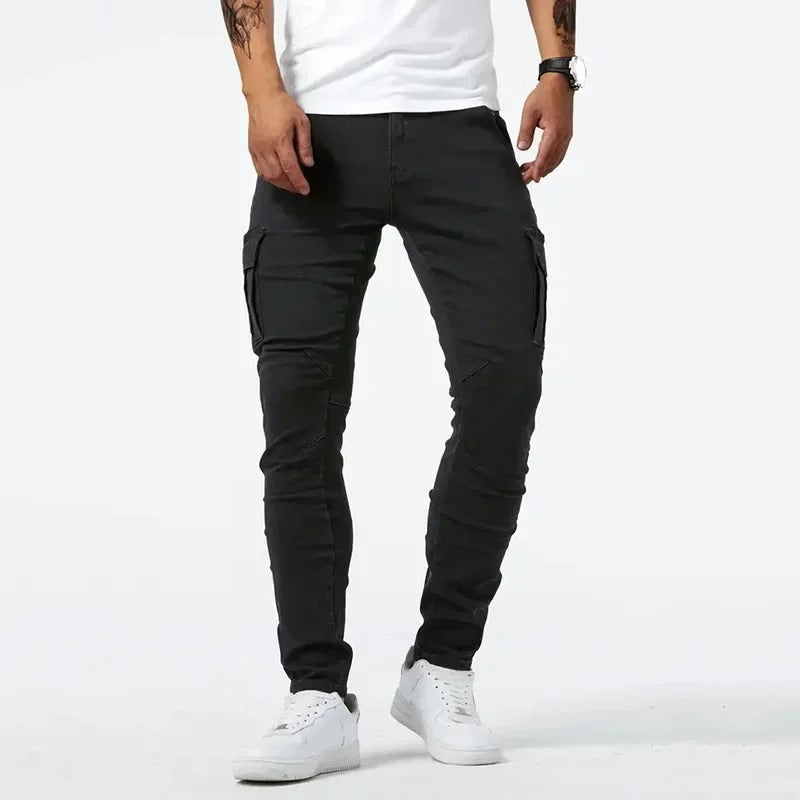 TOM™ | Jeans Elasticizzati con tasche funzionali per l'Uomo Moderno