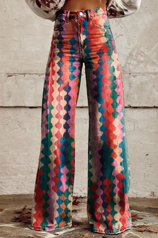 BOHO VIBES | Vintage Chic Wide-Leg Trousers