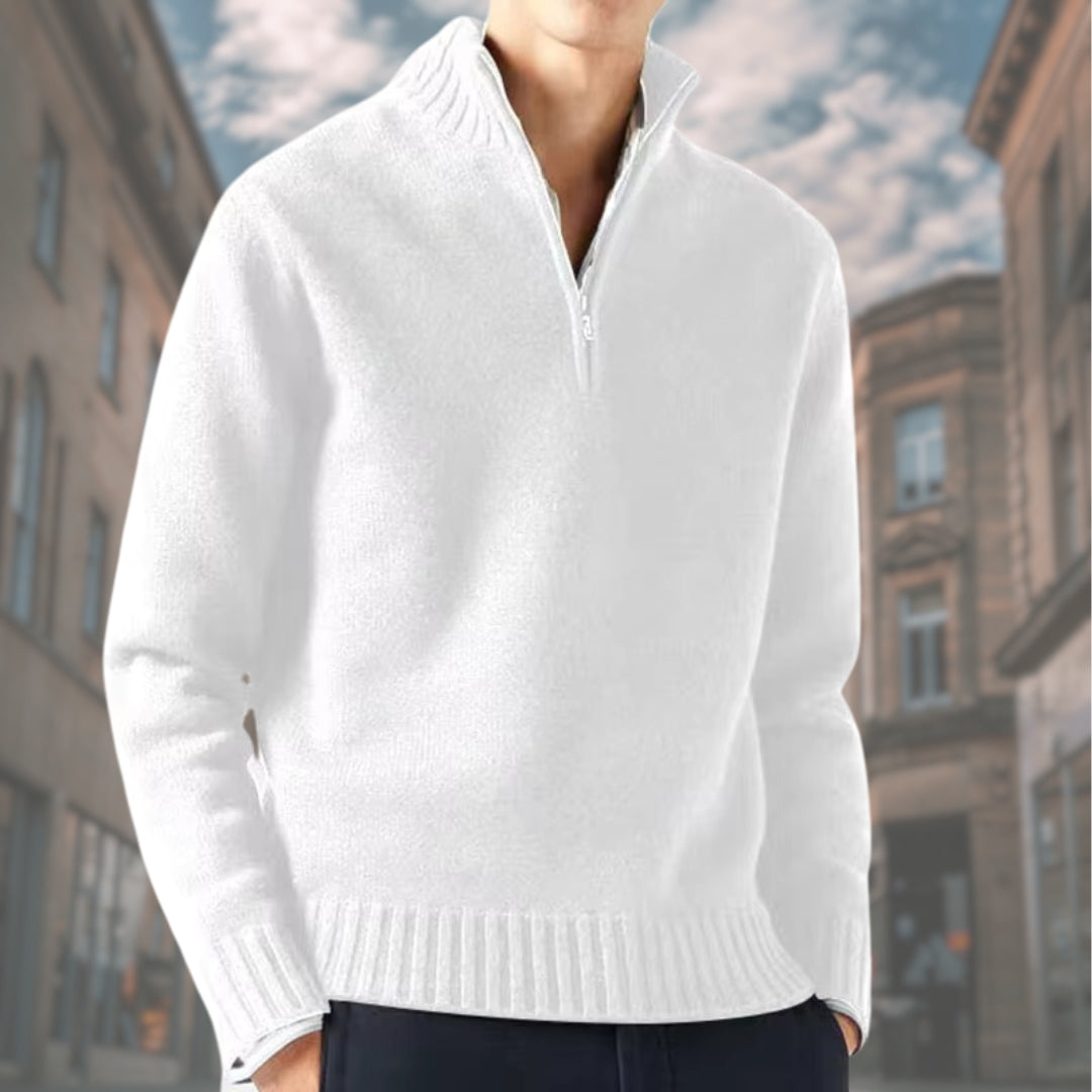 ELISEO™ | Maglione elegante da uomo con cerniera a collo alto