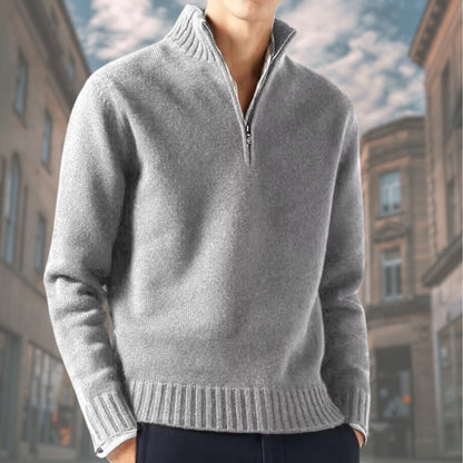 ELISEO™ | Maglione elegante da uomo con cerniera a collo alto