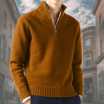 ELISEO™ | Maglione elegante da uomo con cerniera a collo alto