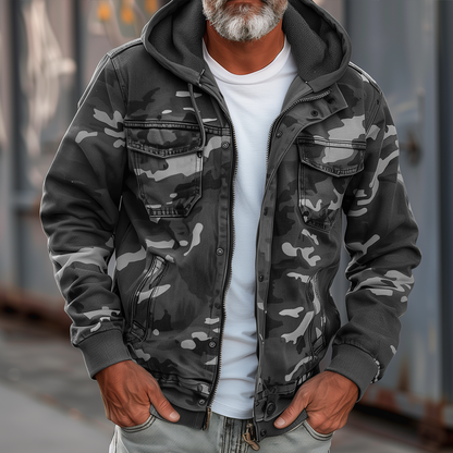 RUGGED | Giacca Cargo Camouflage con Cappuccio e Multi-Tasche