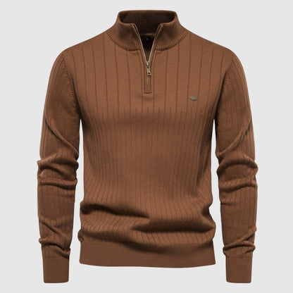 DAMIANO™ | Maglione raffinato da uomo con mezza zip