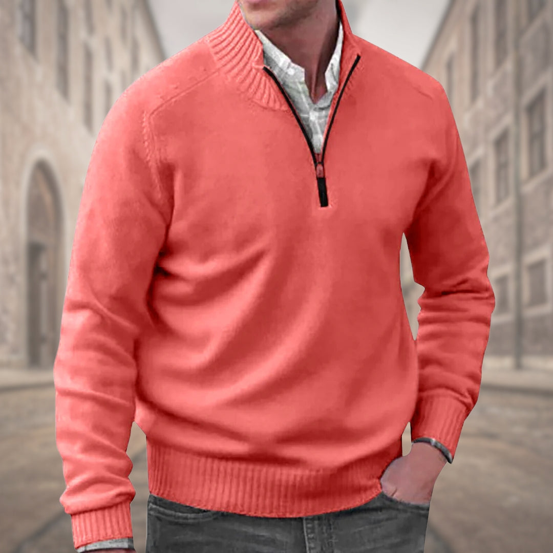 MAX™ | Maglione raffinato a mezza zip per l'Uomo Elegante