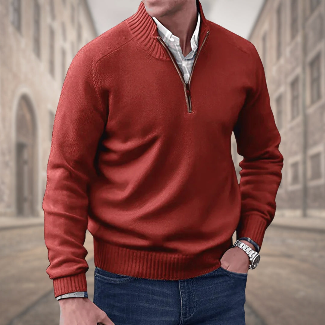 MAX™ | Maglione raffinato a mezza zip per l'Uomo Elegante