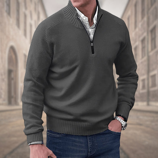 MAX™ | Maglione raffinato a mezza zip per l'Uomo Elegante