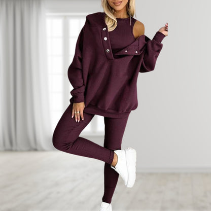 NICOLE™ | Set a 3 pezzi da donna maglia + felpa + pantaloni