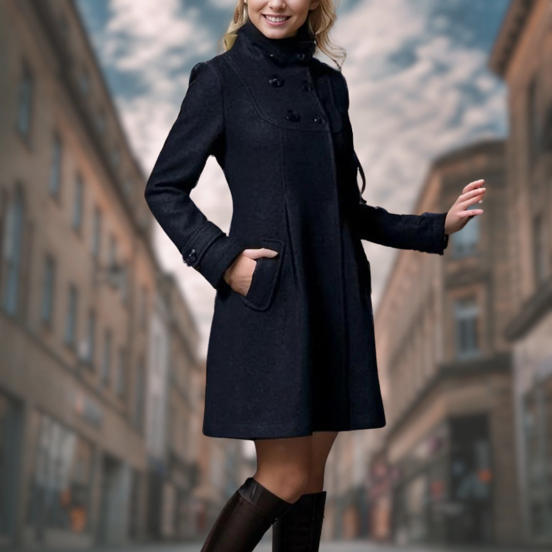 NALA™ | Cappotto raffinato da donna con chiusura a bottoni