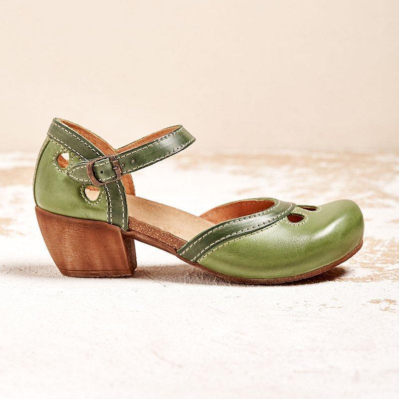GIULIA™ | Sandali Eleganti con dettagli in legno