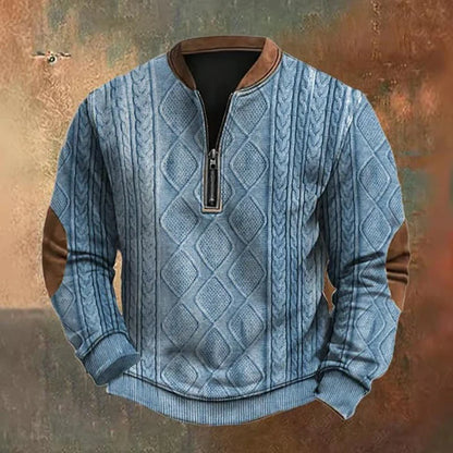 RYAN™ | Maglione girocollo da uomo con cerniera