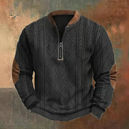 RYAN™ | Maglione girocollo da uomo con cerniera