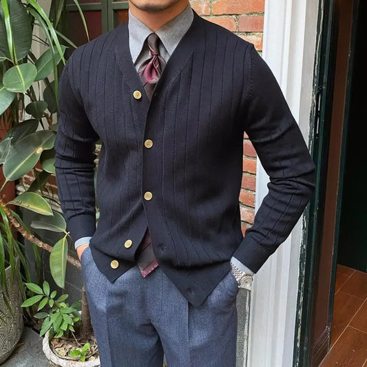 NANDO™ | Maglione raffinato da uomo con bottoni eleganti